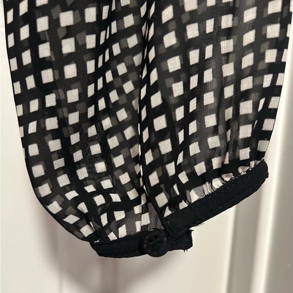 Worthington Black and White Dress with Teal Accents, Size 8 - Picture 10 of 11